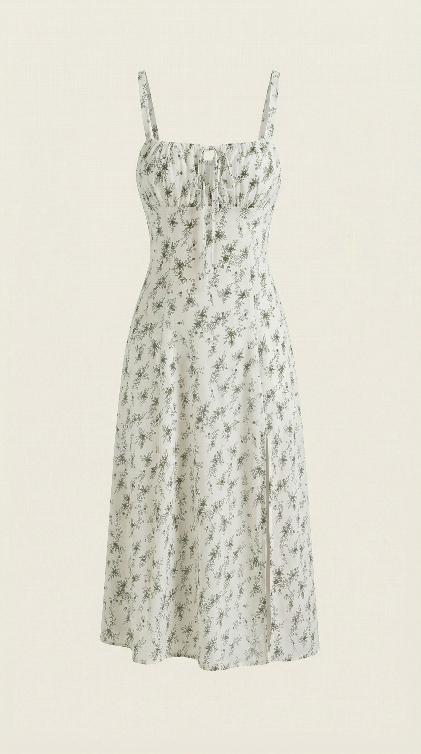 Midi Jurk Dames A-Lijn met Bloemenprint en Hartvormige Hals