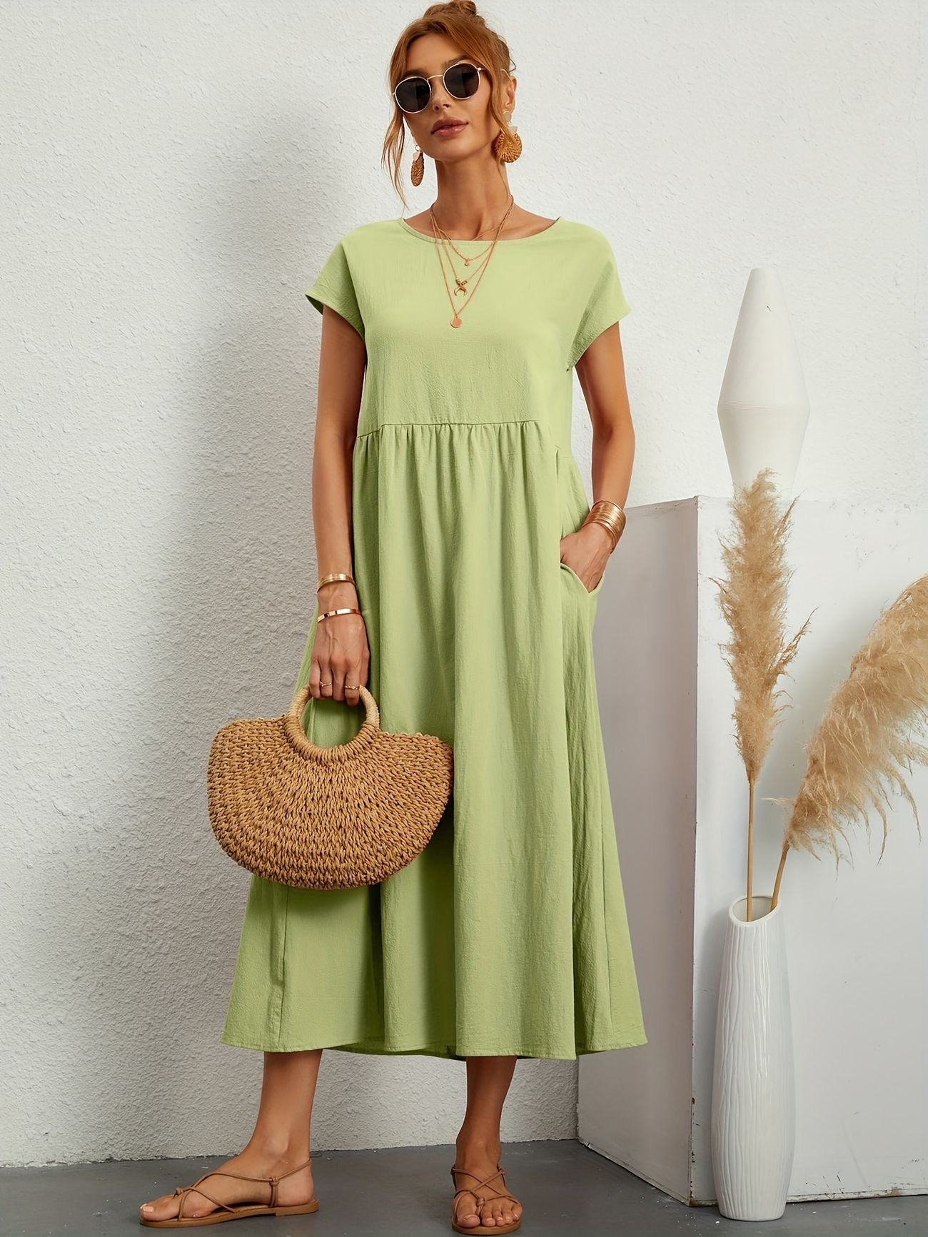 Linnen Jurk Celestina Casual Stijl