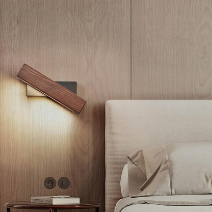 Wandlamp Hout LED Draaibaar Warm Licht Binnen Slaapkamer Woonkamer Wandverlichting Modern Design