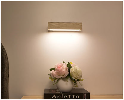 Wandlamp Hout LED Draaibaar Warm Licht Binnen Slaapkamer Woonkamer Wandverlichting Modern Design