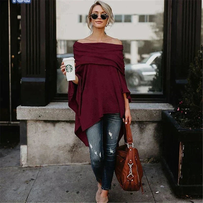 Vrouwelijke Top Lange Mouwen Casual Stijl