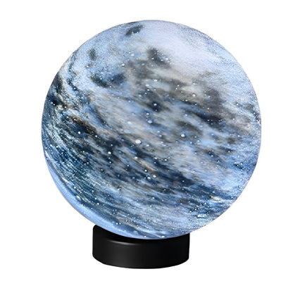Buitenlamp Paalkop Bol Glas Marmerlook Warmwit Tuin Oprit Hek Villa Buitenverlichting Sokkel Lamp E27 IP54 Tuinlamp Sfeerverlichting