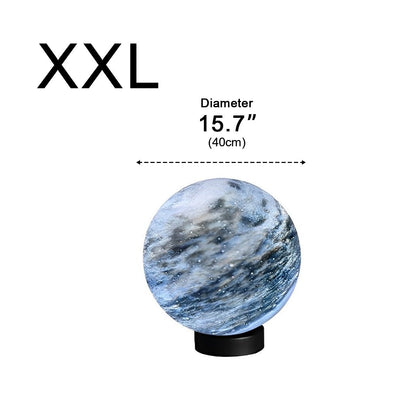 Buitenlamp Paalkop Bol Glas Marmerlook Warmwit Tuin Oprit Hek Villa Buitenverlichting Sokkel Lamp E27 IP54 Tuinlamp Sfeerverlichting