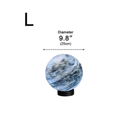 Buitenlamp Paalkop Bol Glas Marmerlook Warmwit Tuin Oprit Hek Villa Buitenverlichting Sokkel Lamp E27 IP54 Tuinlamp Sfeerverlichting