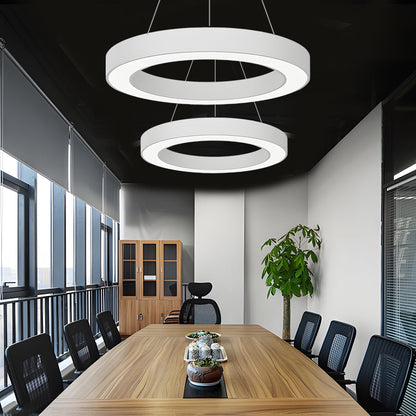 Industriële LED Ring Hanglamp 6000K Met IP42 En Acryl Diffuser