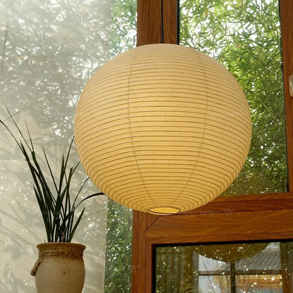 Hanglamp Rijstpapier Wabi-Sabi Japandi Minimalistisch Wit Warm Licht Woonkamer Slaapkamer