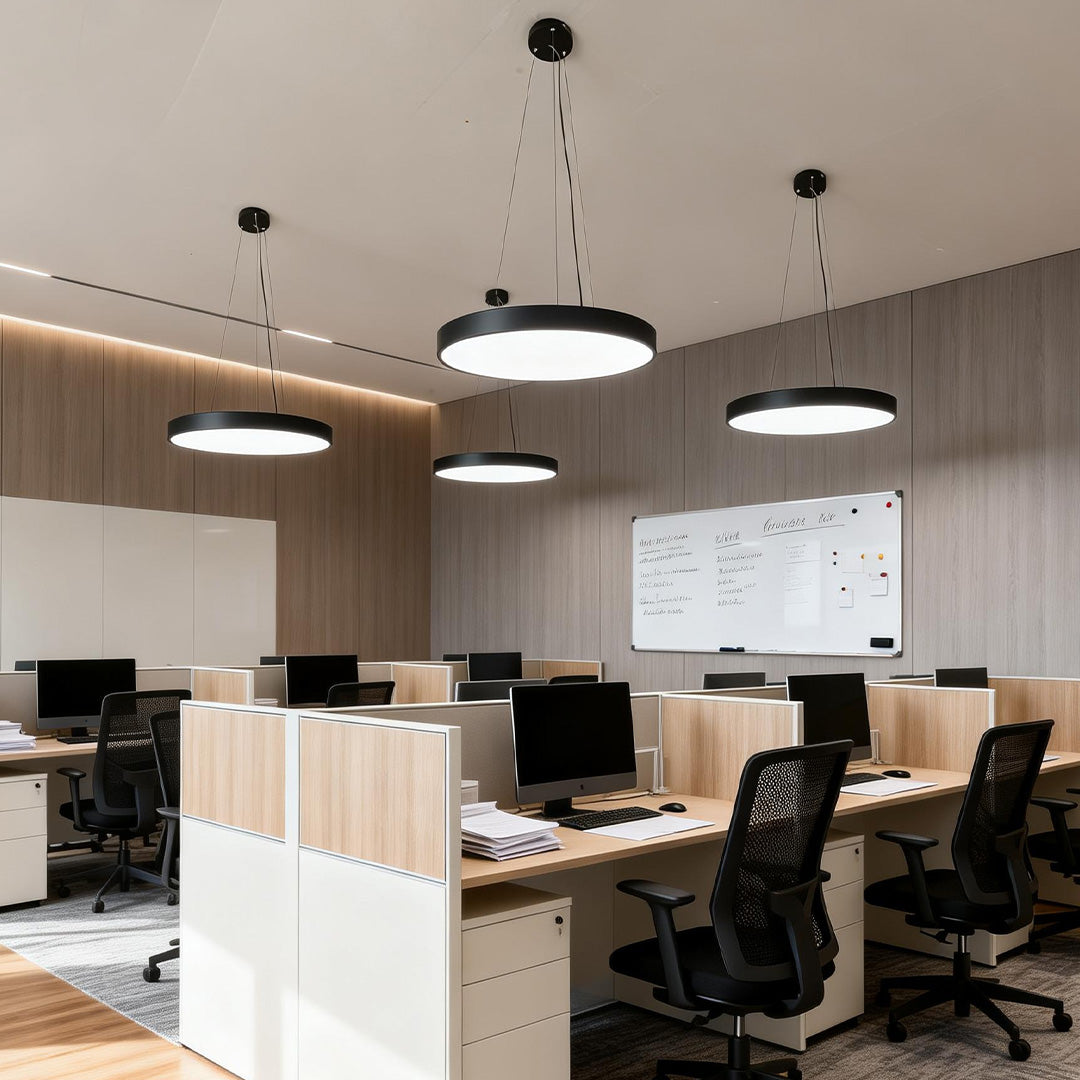 Moderne Ronde LED Hanglamp Met Dimbare Lichtkleur En Verstelbare Ophanging