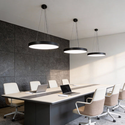 Moderne Ronde LED Hanglamp Met Dimbare Lichtkleur En Verstelbare Ophanging