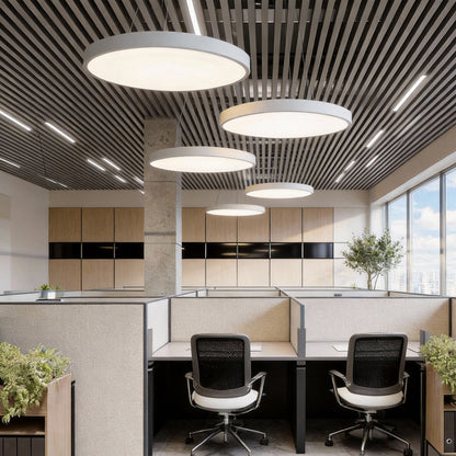 Moderne Ronde LED Hanglamp Met Dimbare Lichtkleur En Verstelbare Ophanging