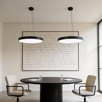 Moderne Ronde LED Hanglamp Met Dimbare Lichtkleur En Verstelbare Ophanging