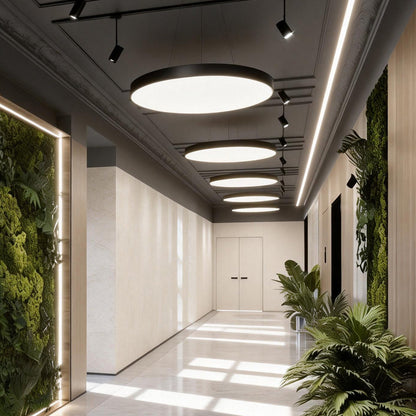 Moderne Ronde LED Hanglamp Met Dimbare Lichtkleur En Verstelbare Ophanging