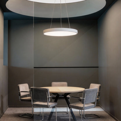 Moderne Ronde LED Hanglamp Met Dimbare Lichtkleur En Verstelbare Ophanging