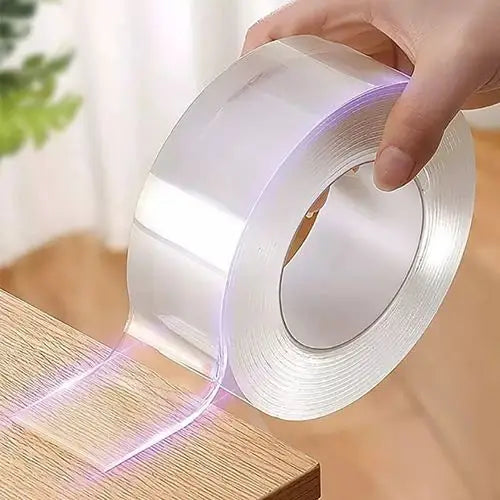 Dubbelzijdig Tape Transparant Sterk PET Gel 3cm x 3m Binnen Buiten Spoorloos Verwijderbaar Muur Plafond Auto