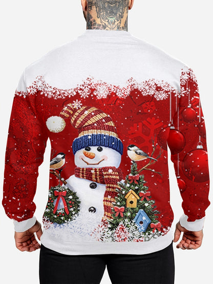 Kersttrui Heren Rendier Sweatshirt Crewneck Kerstman Design