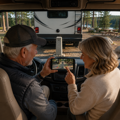 Draadloze Achteruitrijcamera met Nachtzicht en Bewegingsdetectie voor Camper en Caravan