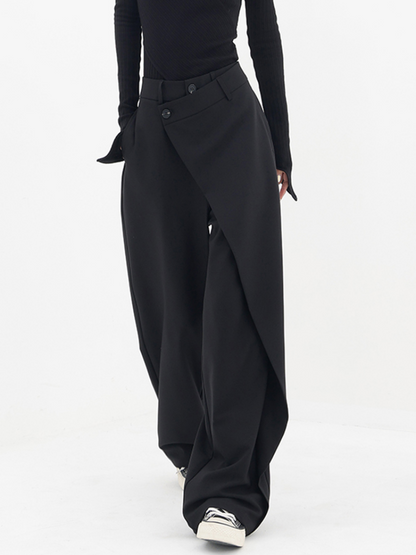 Asymmetrische Broek voor Vrouw Losse Zomerstijl