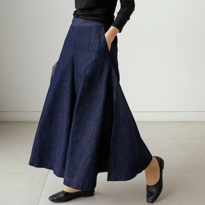 Dames Blauwe Jeans Broek Losse Pasvorm - StudioMarella