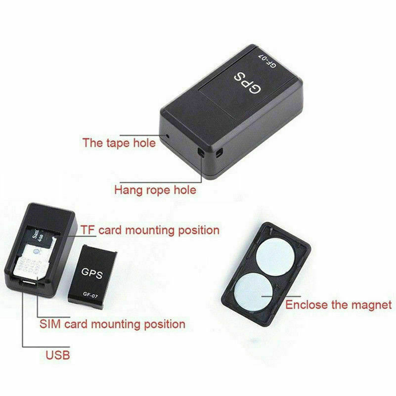 Compacte GPS-Tracker met Magnetische Bevestiging voor Real-Time Volgen en Positiebepaling