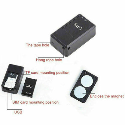 Compacte GPS-Tracker met Magnetische Bevestiging voor Real-Time Volgen en Positiebepaling