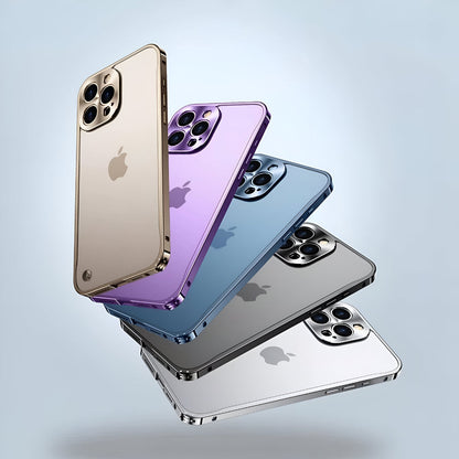 Aluminium Telefoonhoesje Met Polycarbonaatrug en Klickvergrendeling Voor iPhone