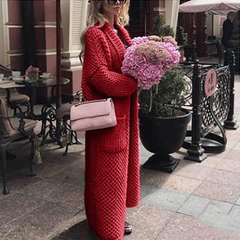 Dames Trui Lang Model Vest Sweater