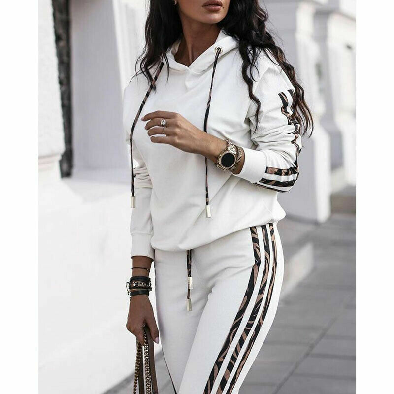 Vrouwelijk Sportoutfit Trainingspak Tweedelig Joggingpak