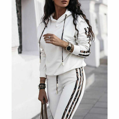 Vrouwelijk Sportoutfit Trainingspak Tweedelig Joggingpak