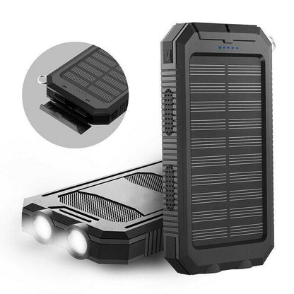 Powerbank Zonnepaneel Noodstroom 500000mAh Waterdicht Dual USB LED Zaklamp voor Stroomuitval Thuis