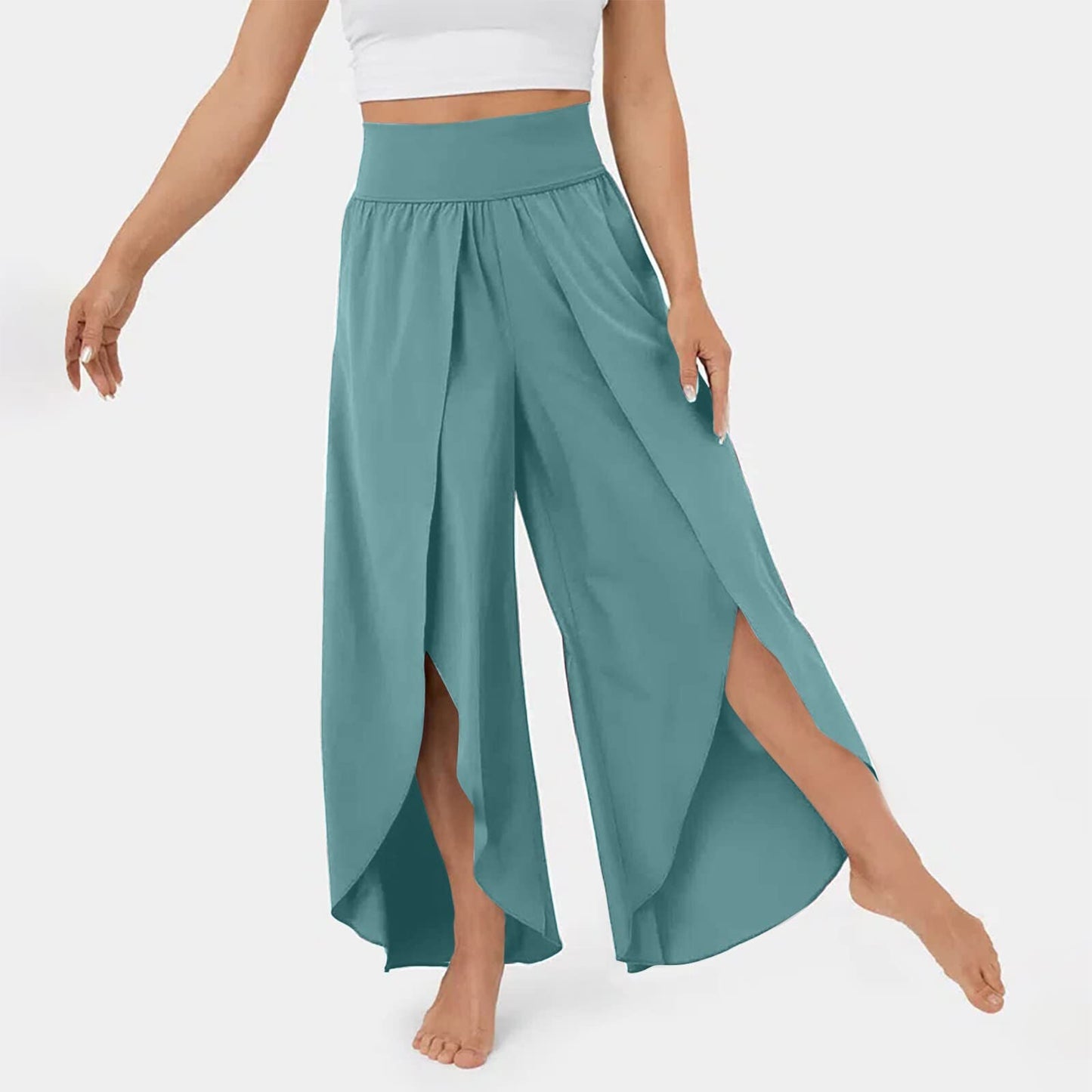 Wijde Vrouwelijke Broek Comfortabele Zomerpijpen