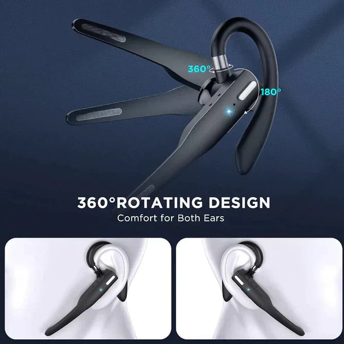 Bluetooth Headset 5.1 Dual Microfoon Ruisonderdrukking 25 Uur Gesprekstijd Draadloos Oortje Handsfree Bellen Truckers Chauffeurs Teams Skype CVC8.0