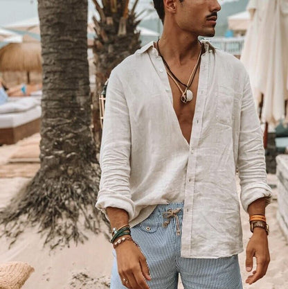 Mannen Overhemden Katoen Linnen Casual Kleding