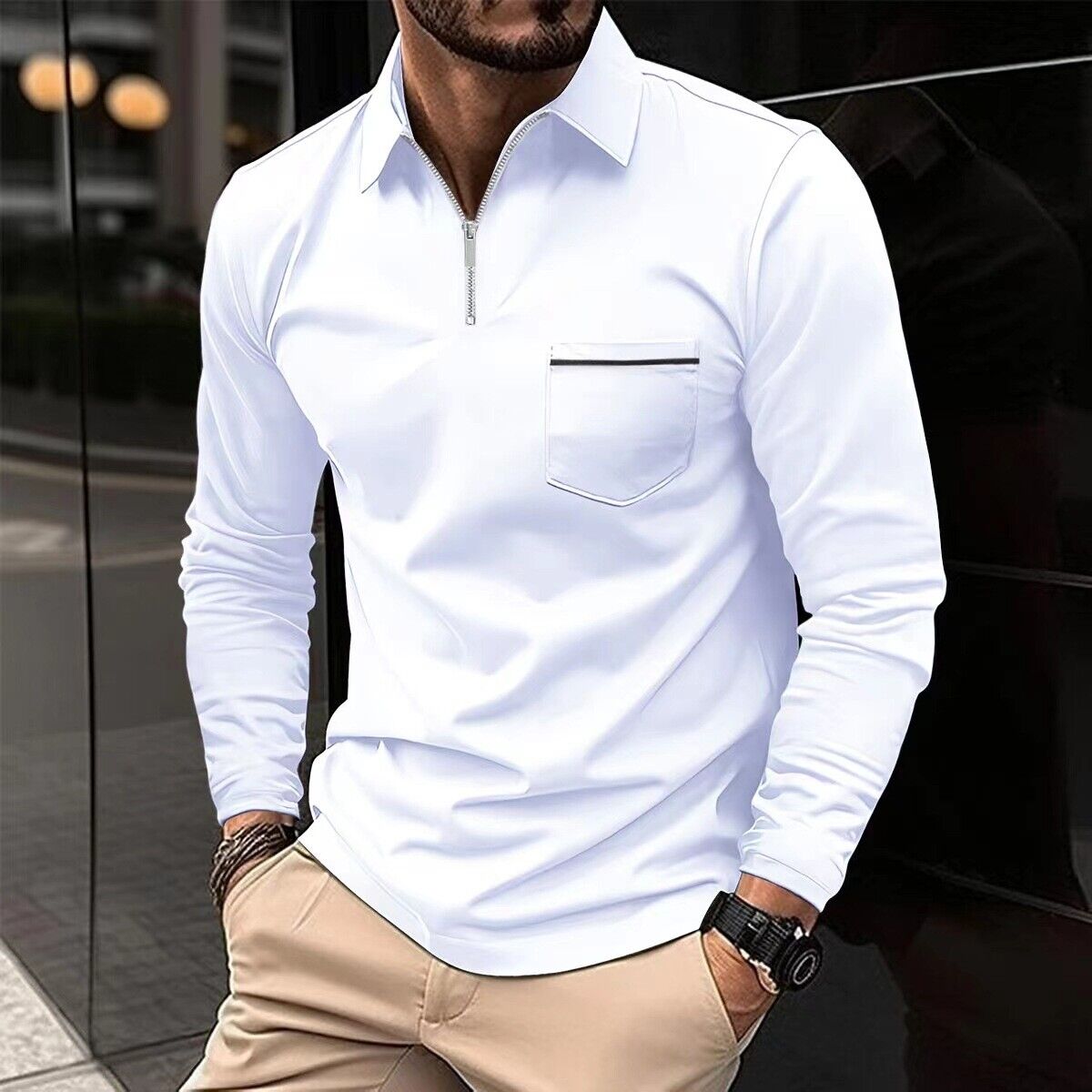 Mannen Poloshirts Lange Mouw Hoge Kwaliteit - StudioMarella