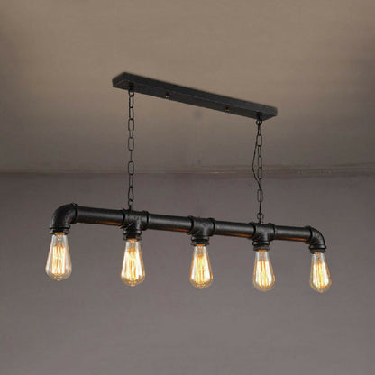 Hanglamp Industrieel Steampunk Waterpijp Koper Ijzer 110cm Vintage Plafondlamp Retro