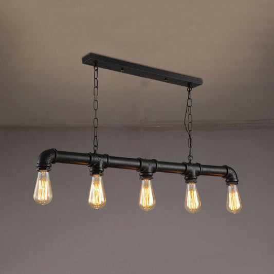 Hanglamp Industrieel Steampunk Waterpijp Koper Ijzer 110cm Vintage Plafondlamp Retro
