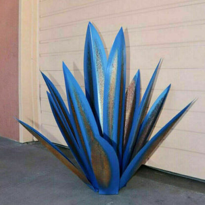Metalen Agave Tuindecoratie met Grondpin Weerbestendig Tuinornament voor Terras Tuin en Entree Robuuste Buitendecoratie Diverse Kleuren en Maten