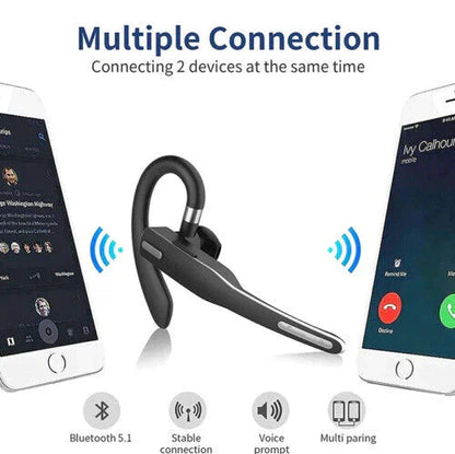 Draadloze Bluetooth Headset met Dubbele Microfoon en Ruisonderdrukking voor Handsfree Bellen