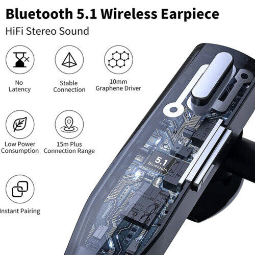 Draadloze Bluetooth Headset met Dubbele Microfoon en Ruisonderdrukking voor Handsfree Bellen