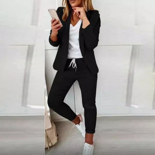 Dames Blazer Broek Set Lange Mouwen ➡️  Dames Blazer Broek Set met Lange Mouwen voor Werk en Feest - StudioMarella