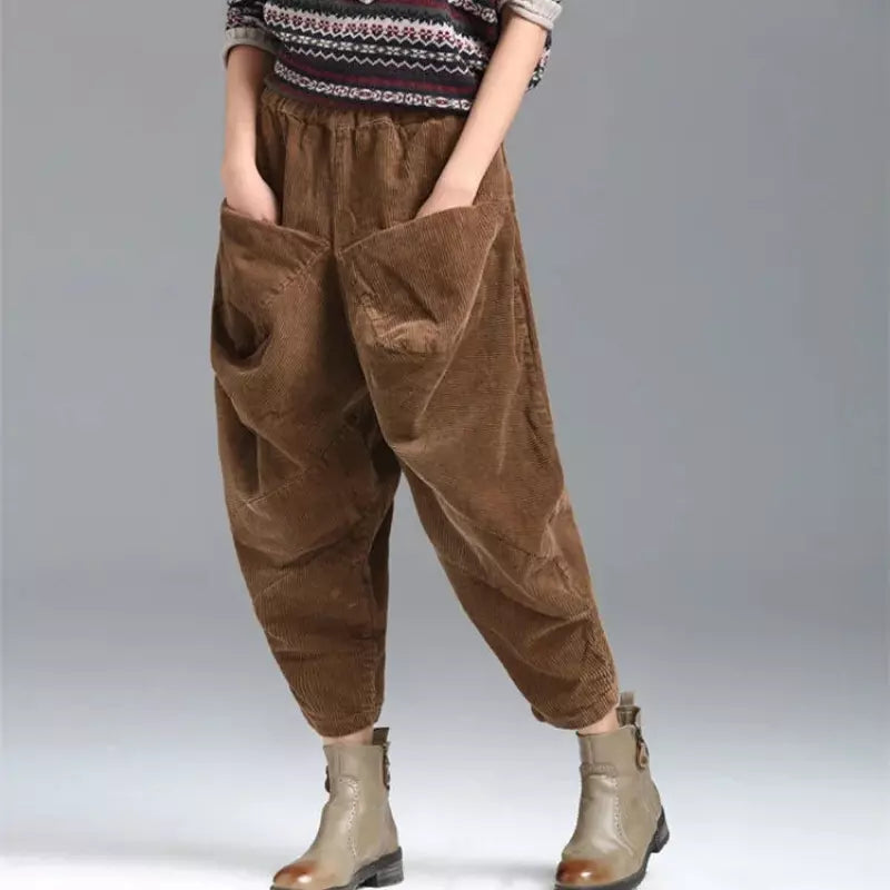 Vrouwelijke Harembroek Warme Baggy Broek voor Winter