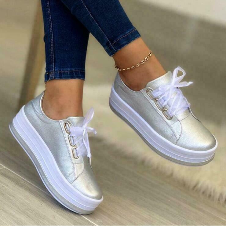 Dames Veterschoenen Comfortabele Leer Zool - StudioMarella