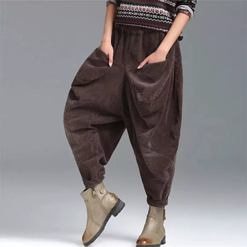 Vrouwelijke Harembroek Warme Baggy Broek voor Winter - StudioMarella