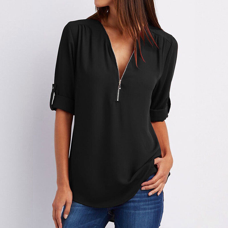 Vrouwelijke Top Comfortabel Losse Fit