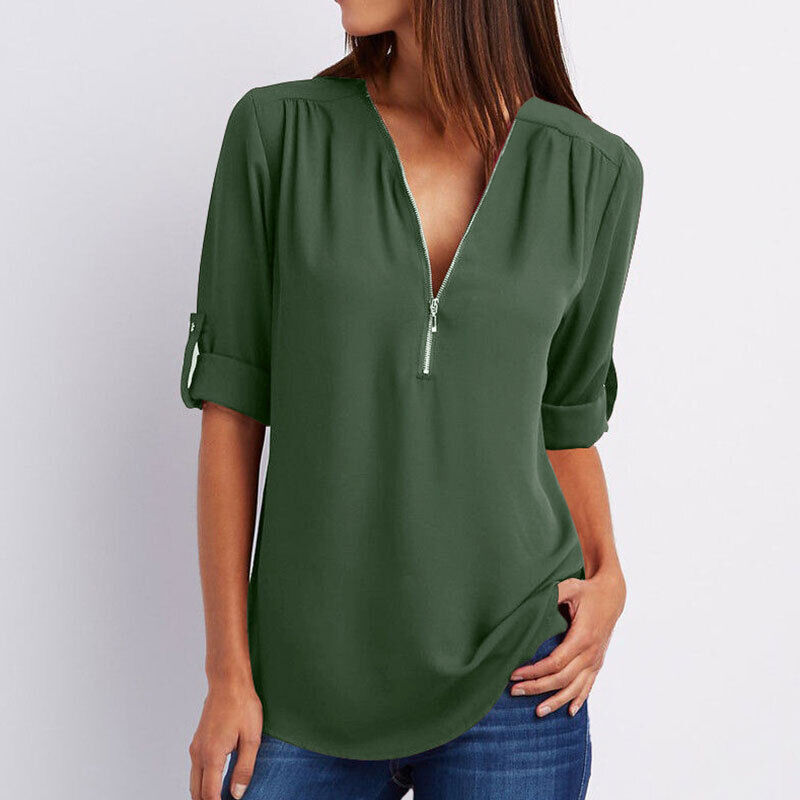 Vrouwelijke Top Comfortabel Losse Fit