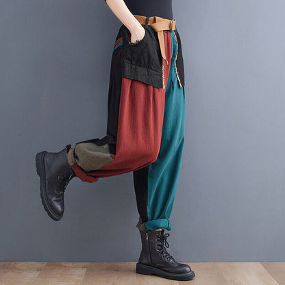 Vrouwelijke Broek Comfortabel Met Gemengde Kleuren