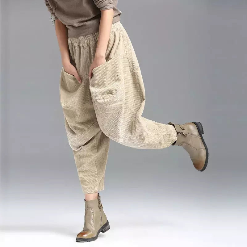 Vrouwelijke Harembroek Warme Baggy Broek voor Winter