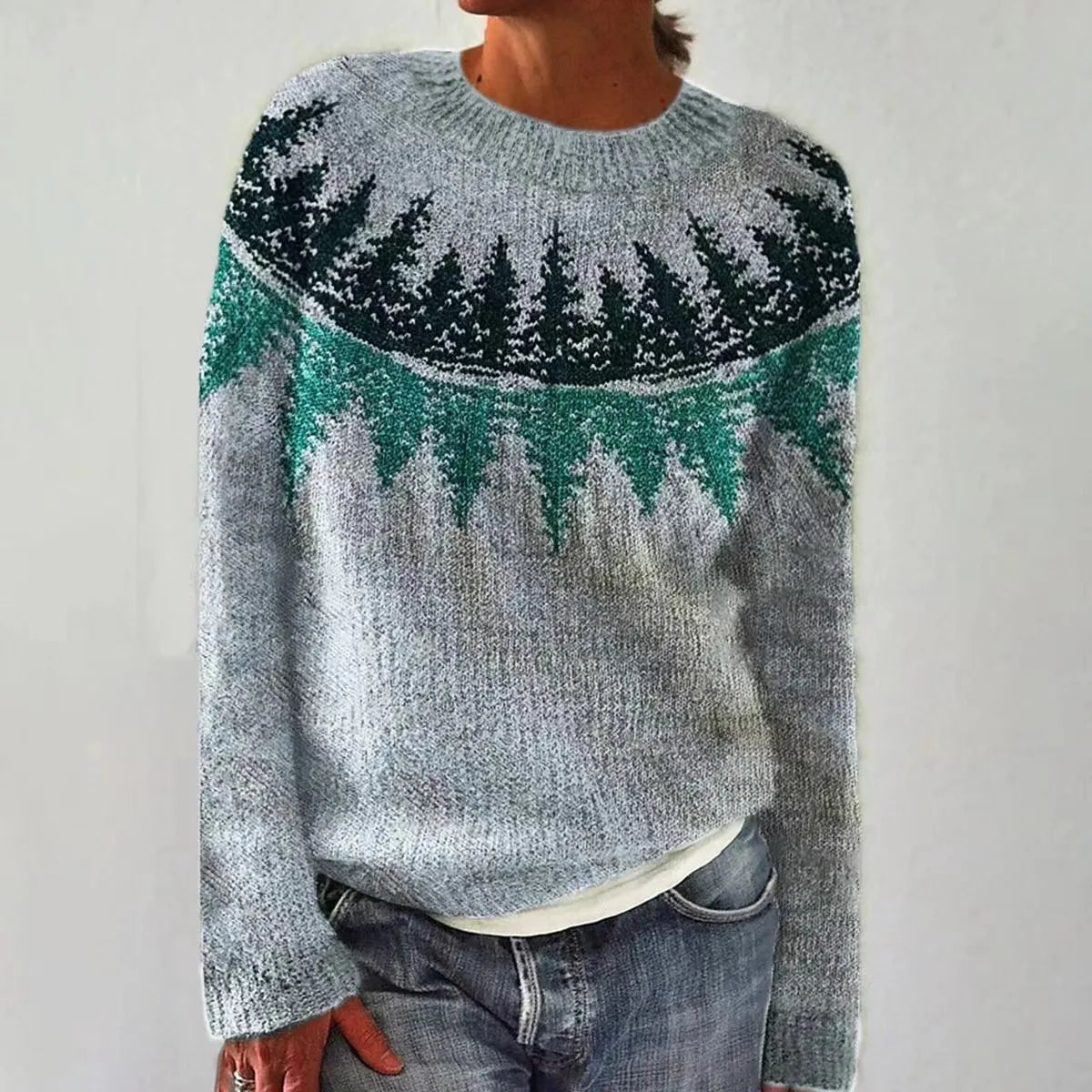 Dames Retro Trui Comfortabele Pasvorm