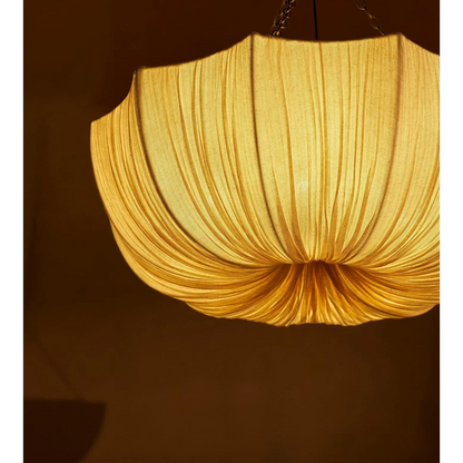 Hanglamp Geplisseerd Stof IJzer Sculpturaal Japandi 40-100cm E27 LED Eetkamer Slaapkamer