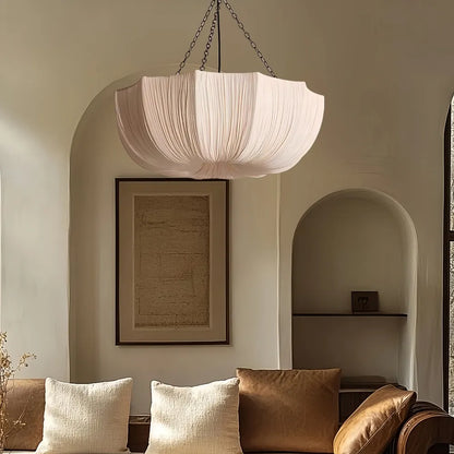 Hanglamp Geplisseerd Stof IJzer Sculpturaal Japandi 40-100cm E27 LED Eetkamer Slaapkamer