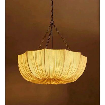 Hanglamp Geplisseerd Stof IJzer Sculpturaal Japandi 40-100cm E27 LED Eetkamer Slaapkamer