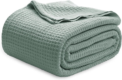 Lichtgewicht Katoenen Wafelplaid Tweepersoonsbed Zacht Ademend Deken Scandinavisch Design 90x90 cm Woonkamer